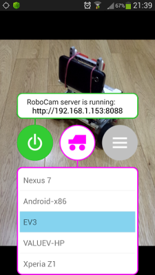 Choosing the EV3 among Bluetooth-paired devices in RoboCam