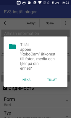 Tillstånd att komma åt en Android-telefons delade mappar