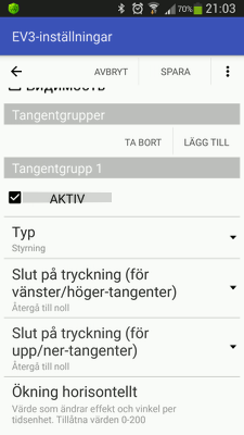 Tangentgrupper i RoboCam